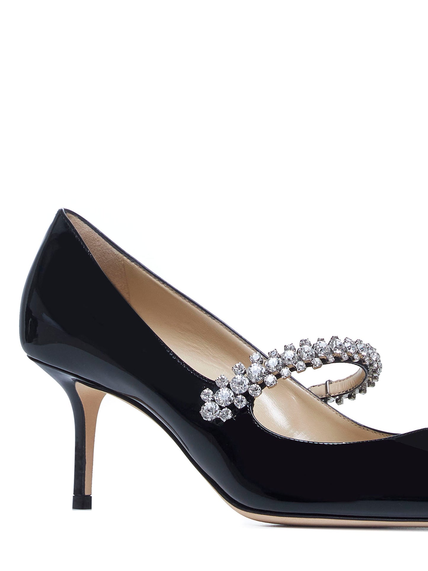 Pumps Bing 65 in vernice con cristalli