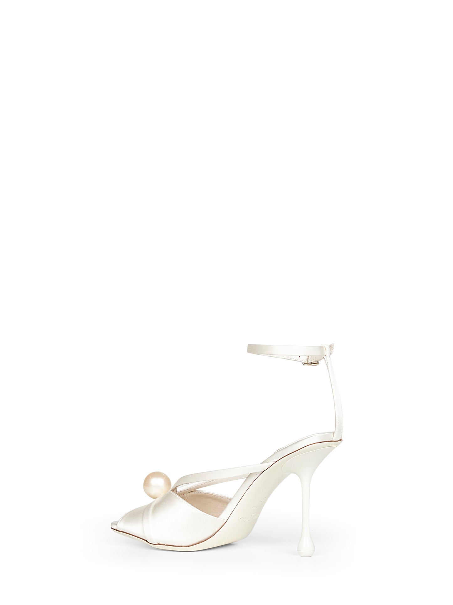 Ivory satin Siva 95 sandals