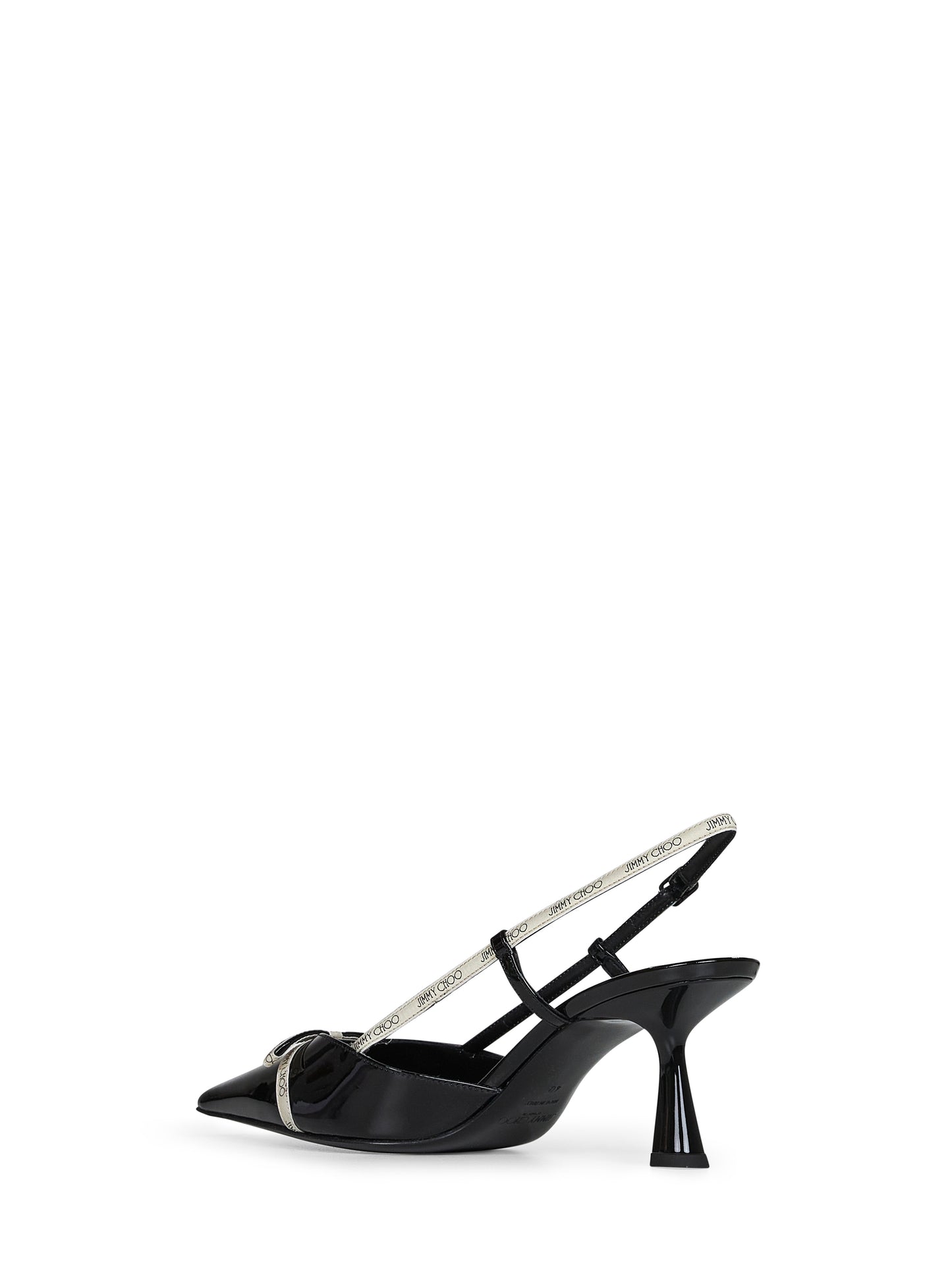 Slingback Camila 65 in pelle verniciata nera