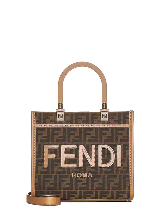 Borsa Fendi Sunshine Small con motivo FF