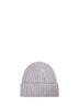 Grey ribbed wool Wengen beanie