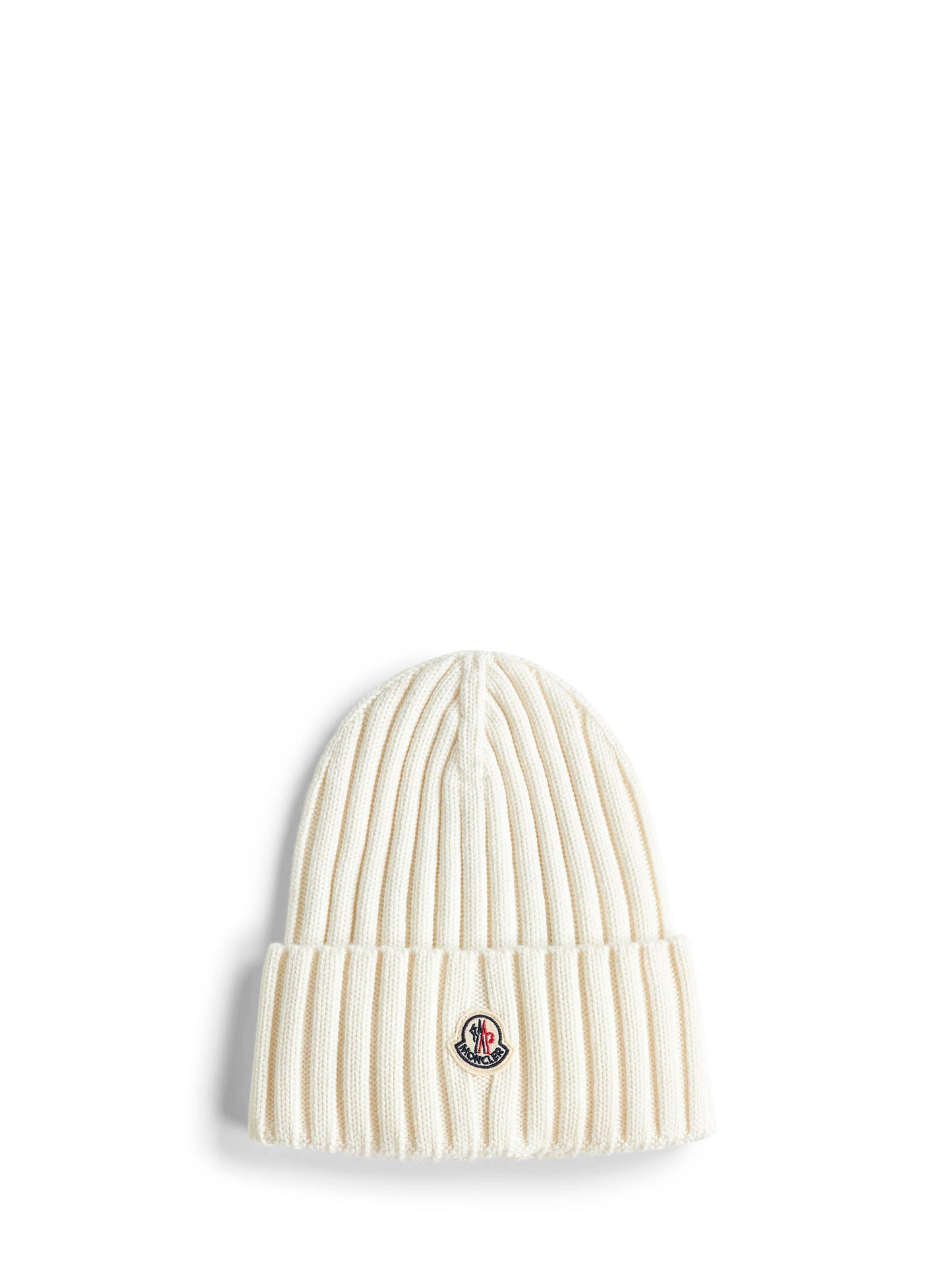 White ribbed wool hat
