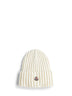 White ribbed wool hat