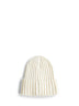 White ribbed wool hat