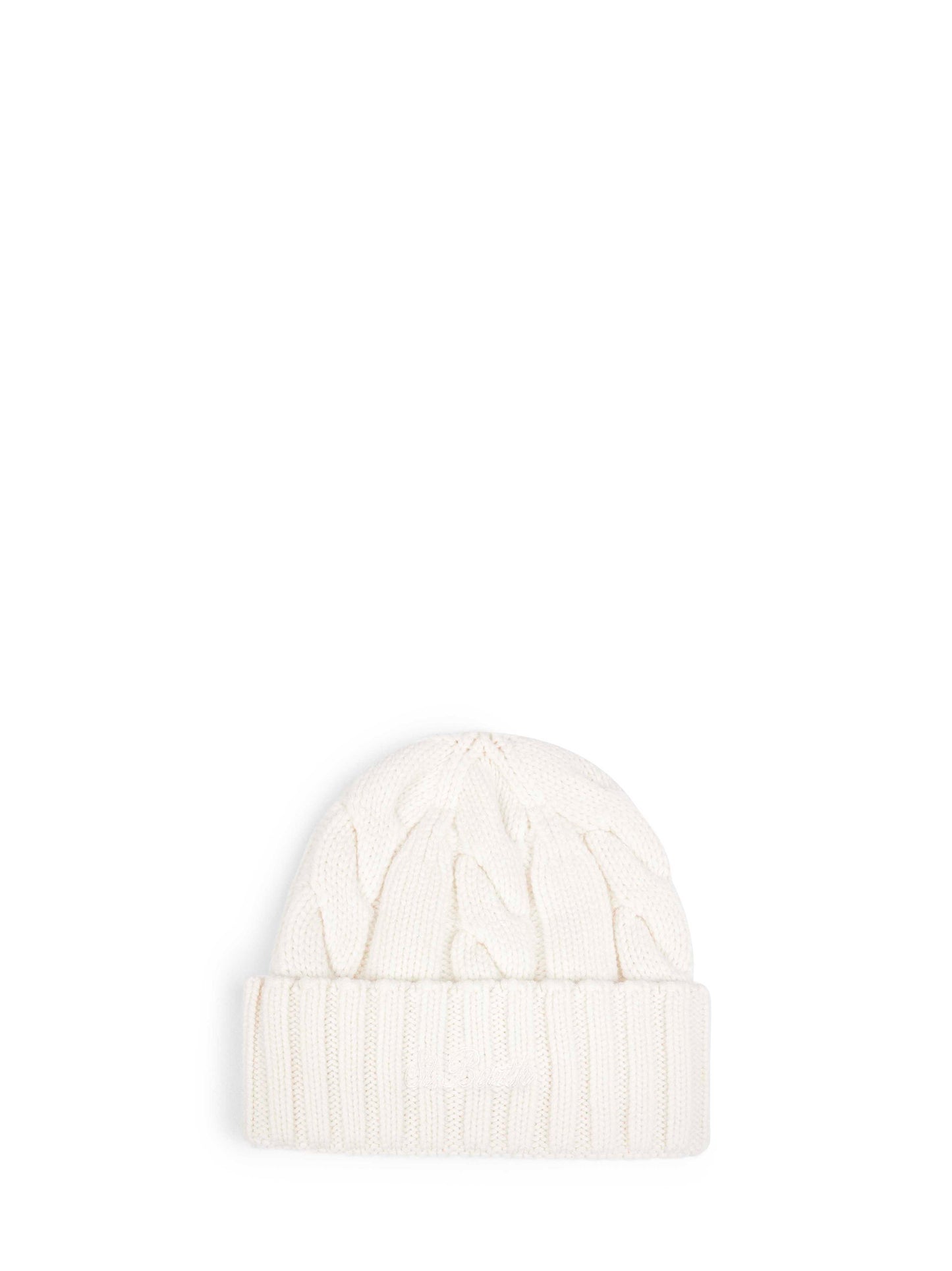 Off-white cable-knit wool Cannon beanie