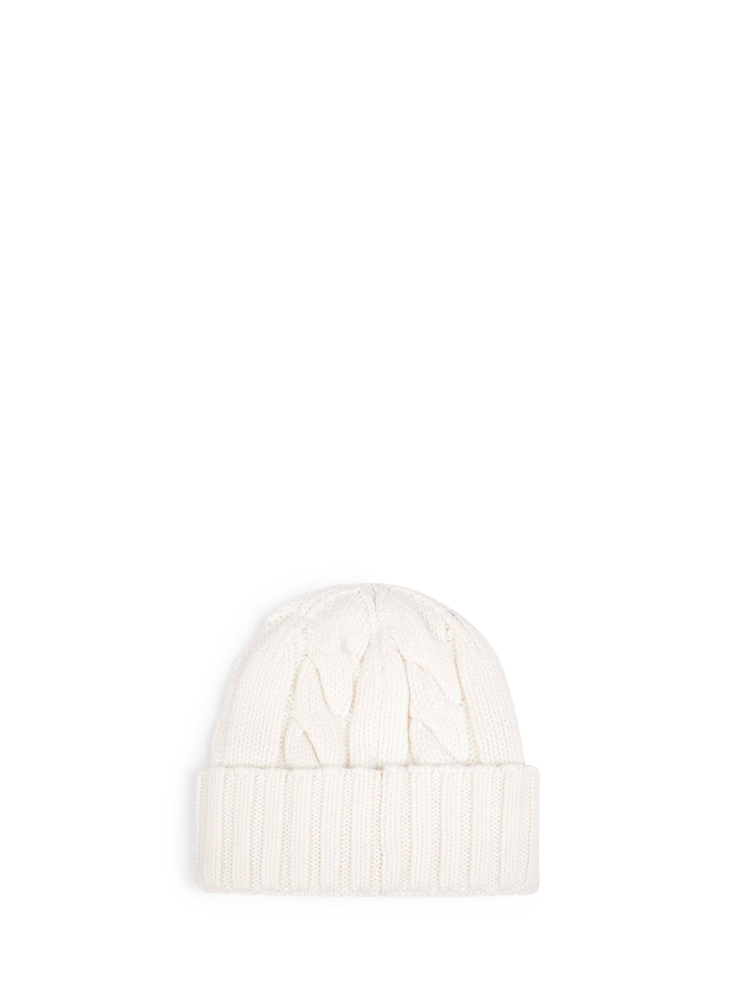 Off-white cable-knit wool Cannon beanie