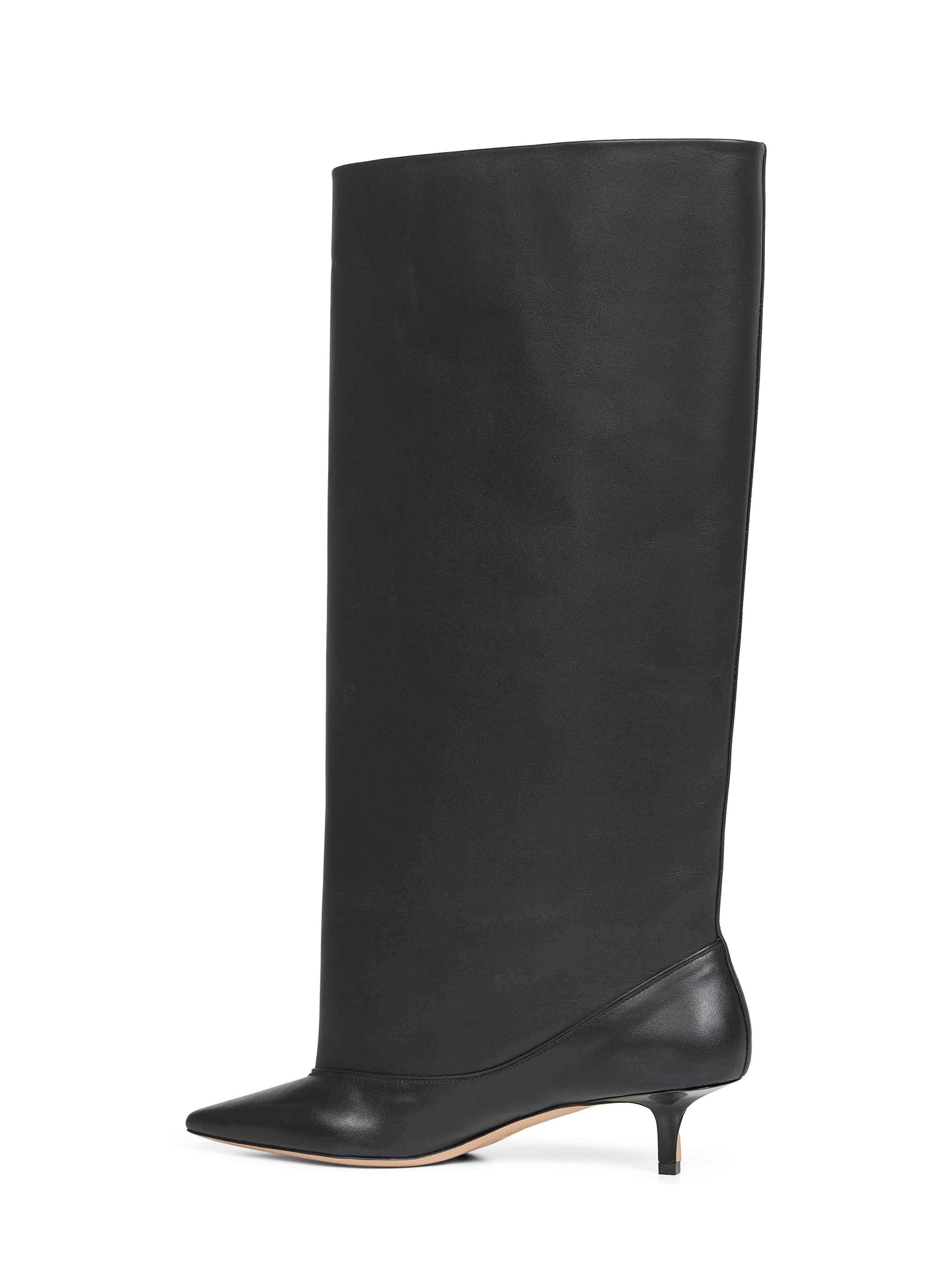 Black smooth leather wide The high Tourni boots