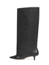 Black smooth leather wide The high Tourni boots