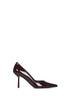 Cherry patent leather Bella 80 mm pumps