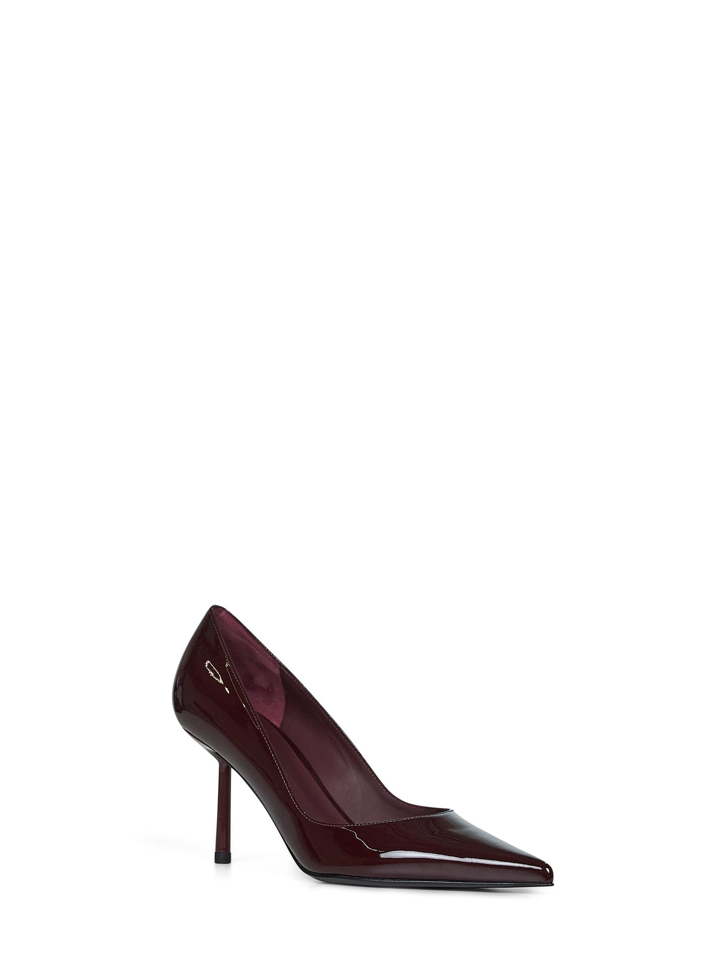 Cherry patent leather Bella 80 mm pumps