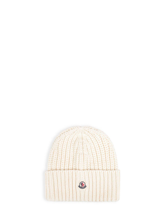 White wool and cashmere beanie