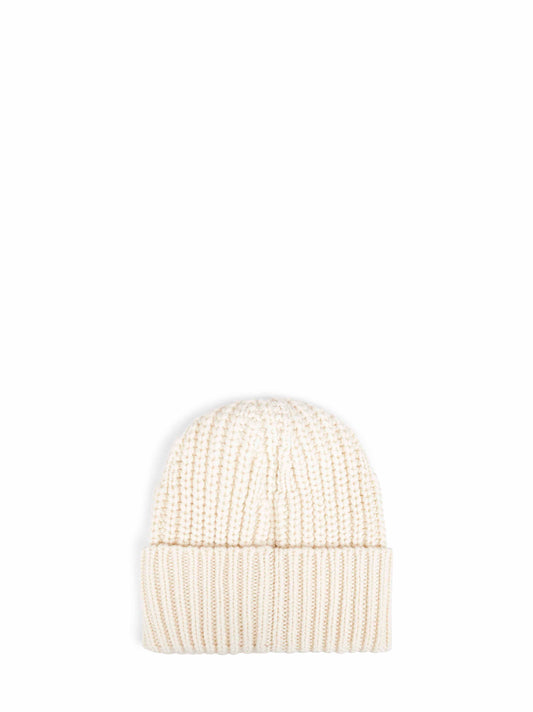 White wool and cashmere beanie