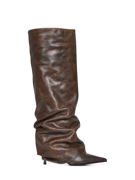 Brown leather Andy 80 mm boots