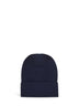 Blue wool and cashmere knit beanie