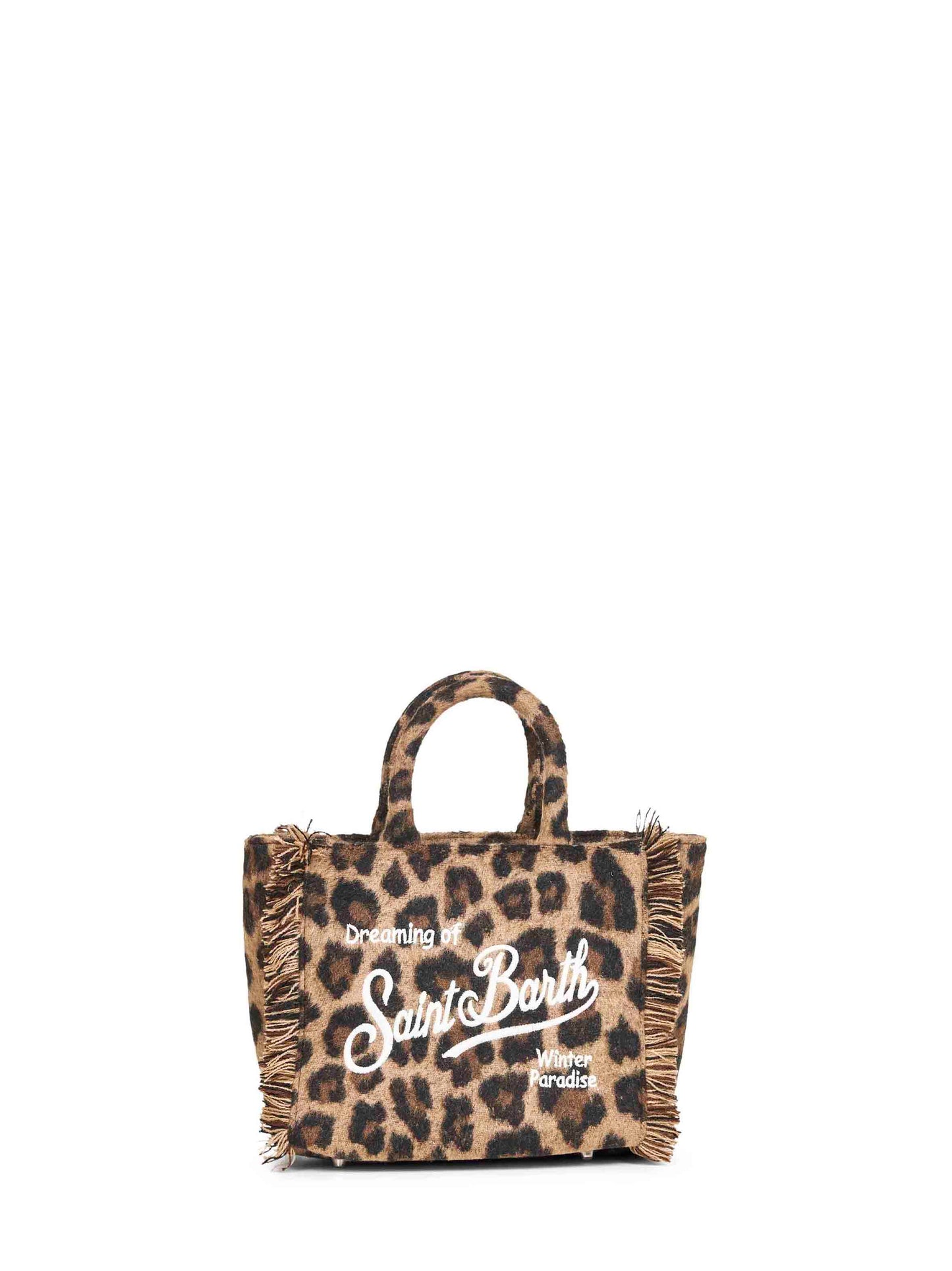 Borsa a mano Vanity Mini Felt leopardata