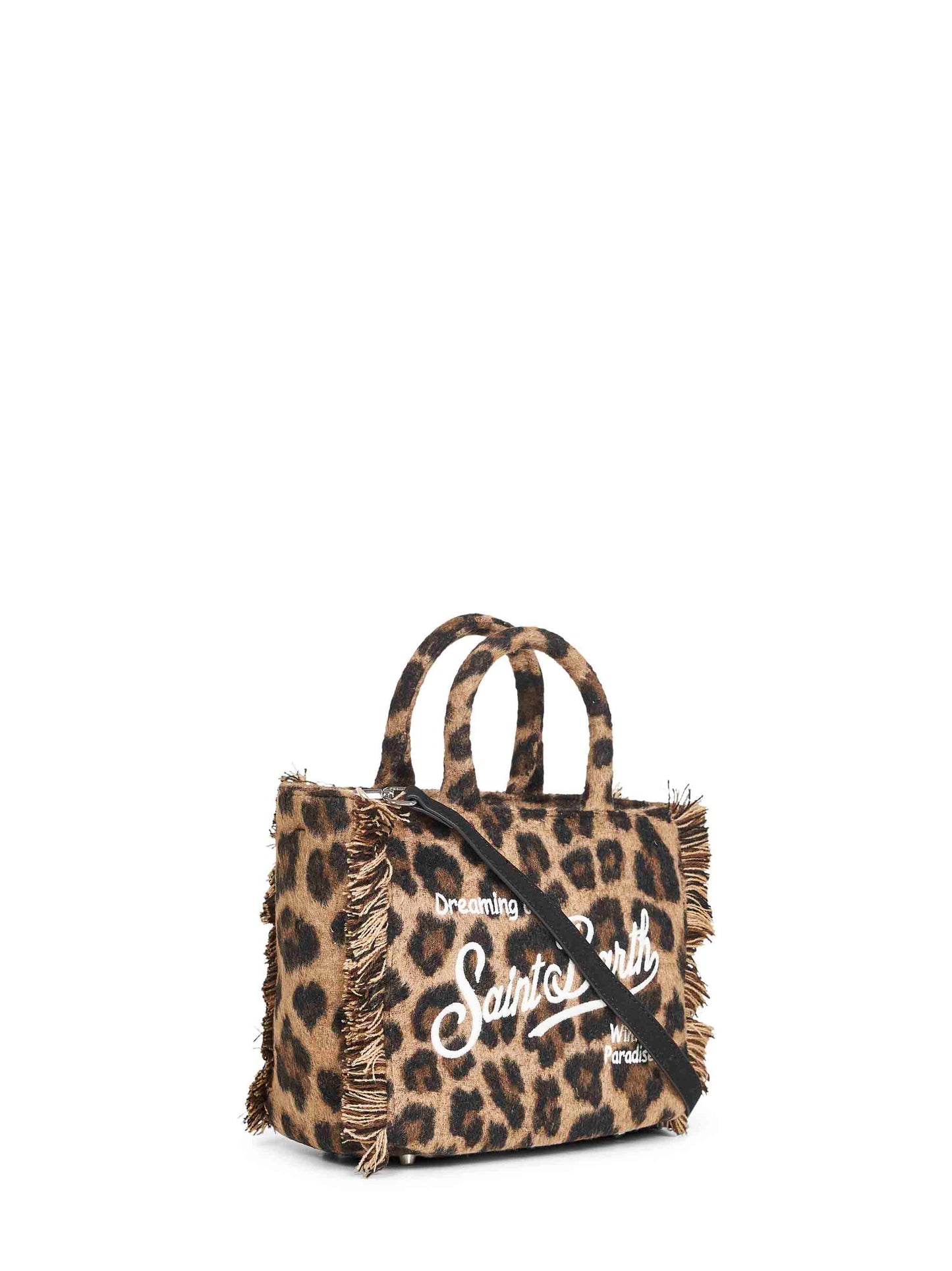 Borsa a mano Vanity Mini Felt leopardata