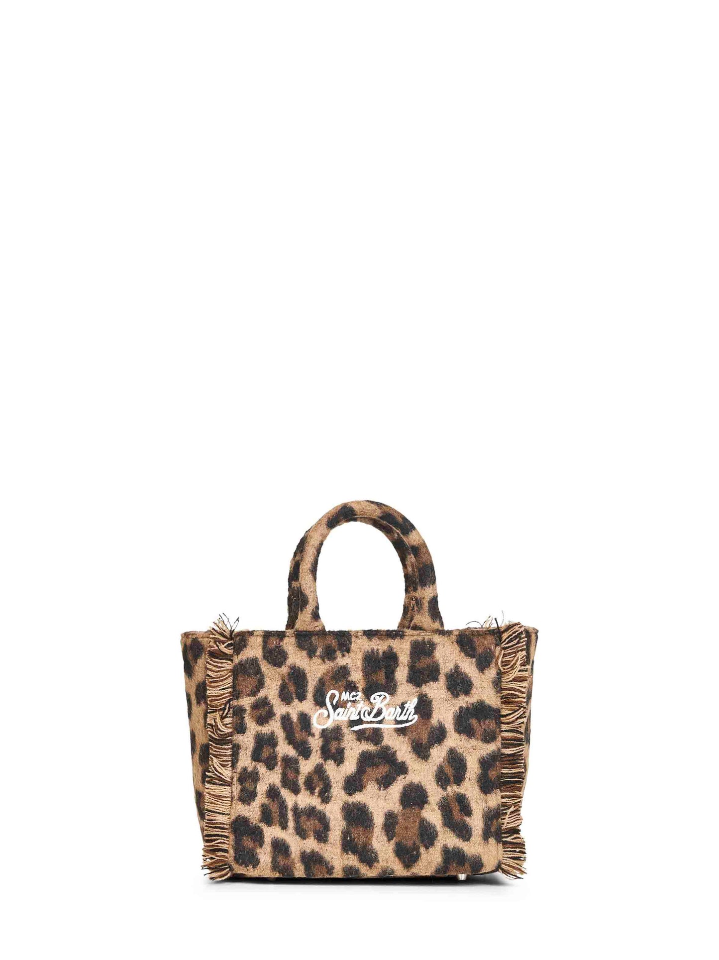 Borsa a mano Vanity Mini Felt leopardata