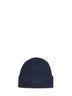 Blue ribbed wool Wengen beanie