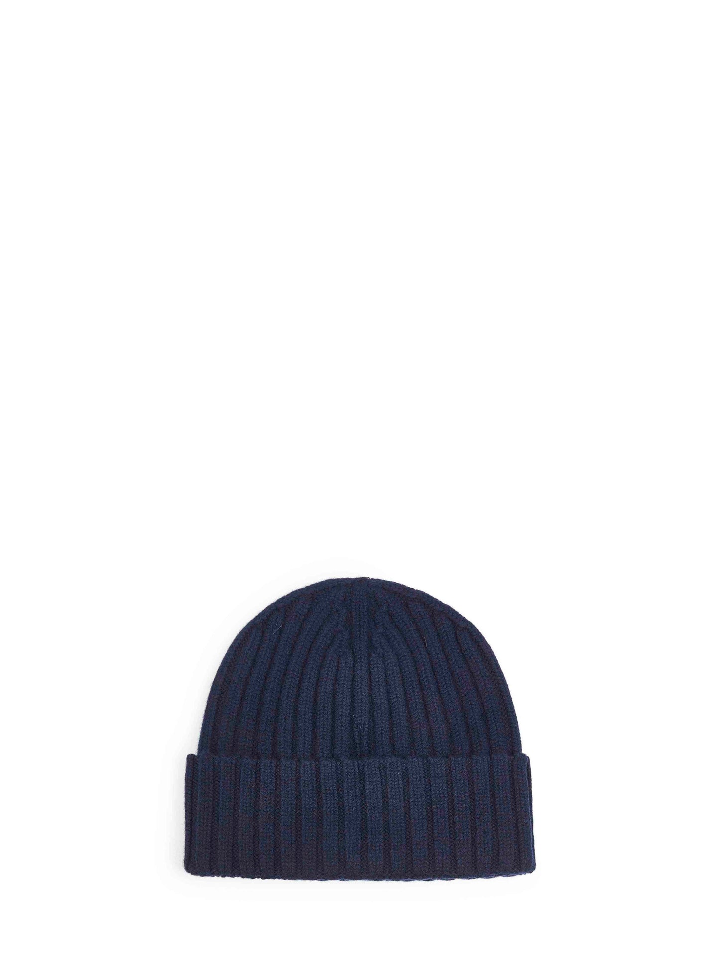 Blue ribbed wool Wengen beanie