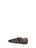 Brown Ryder Popper-Studded ballet flats