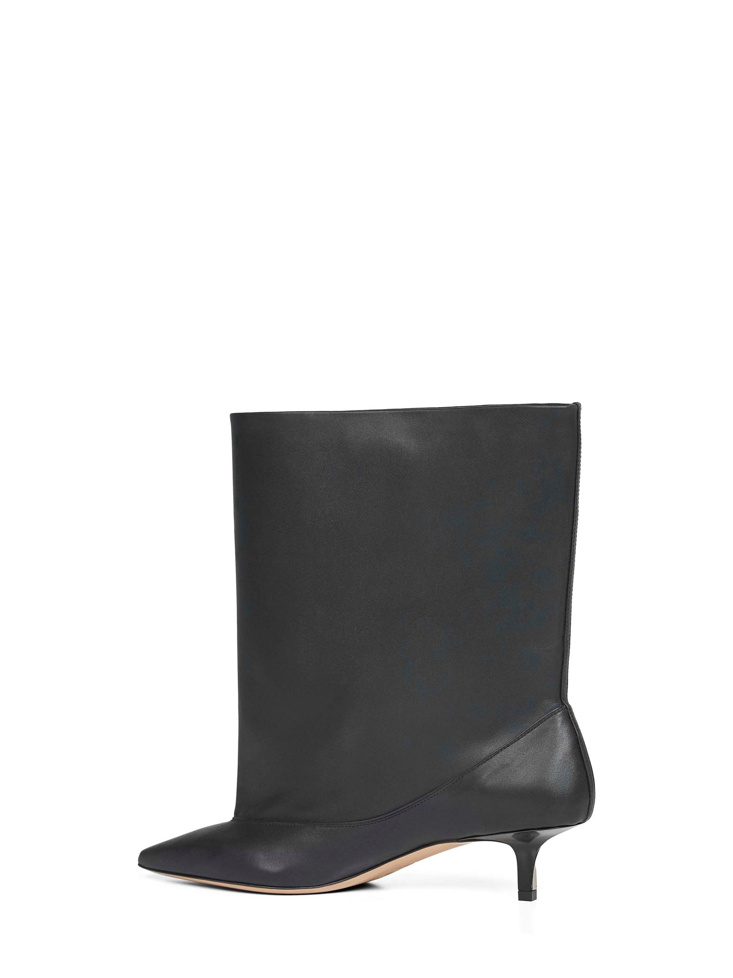 Black smooth leather wide The Tourni boots