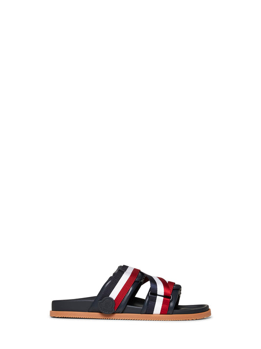 Slide Mon Summer in pelle blu