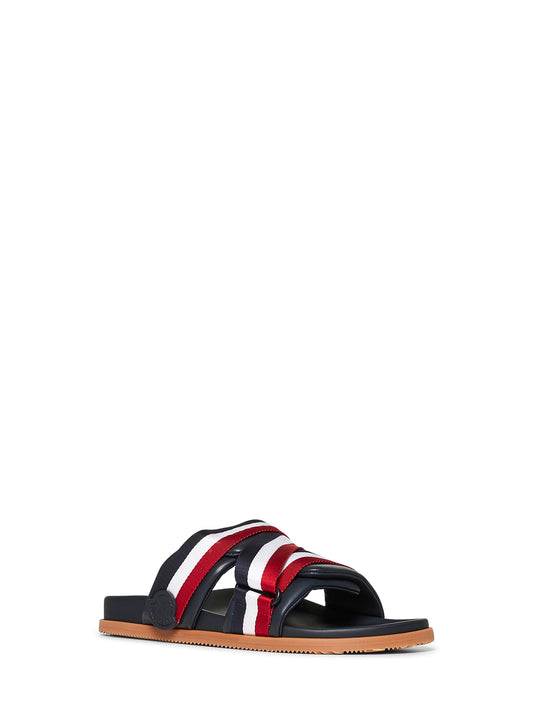 Slide Mon Summer in pelle blu