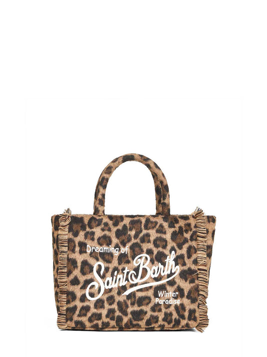 Leopard Colette Felt handbag