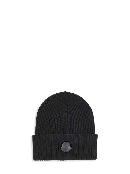 Black wool Moncler x EE72 by Edward Enninful beanie