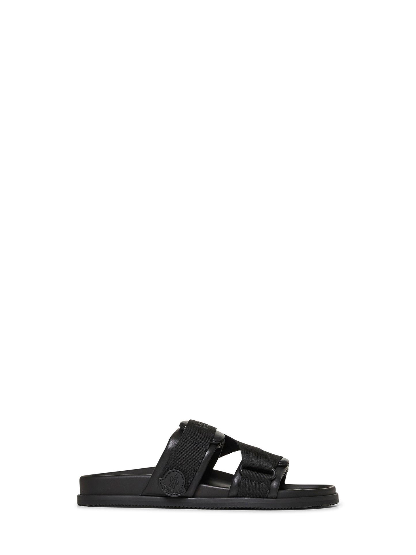 Black nappa leather Mon Summer sliders