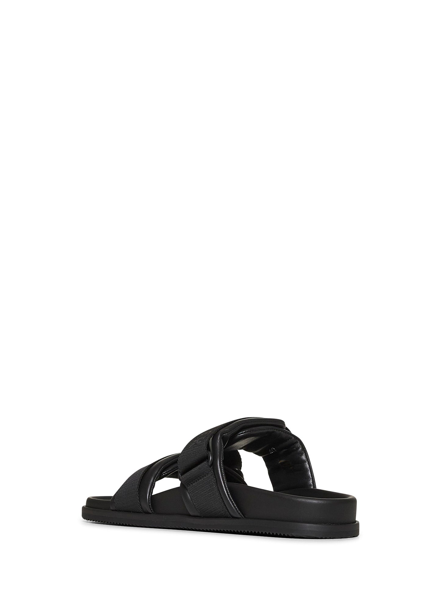 Black nappa leather Mon Summer sliders