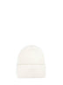 White ribbed wool beanie