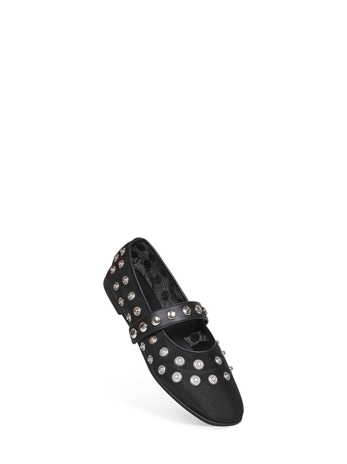 Black Ryder Popper-Studded ballet flats