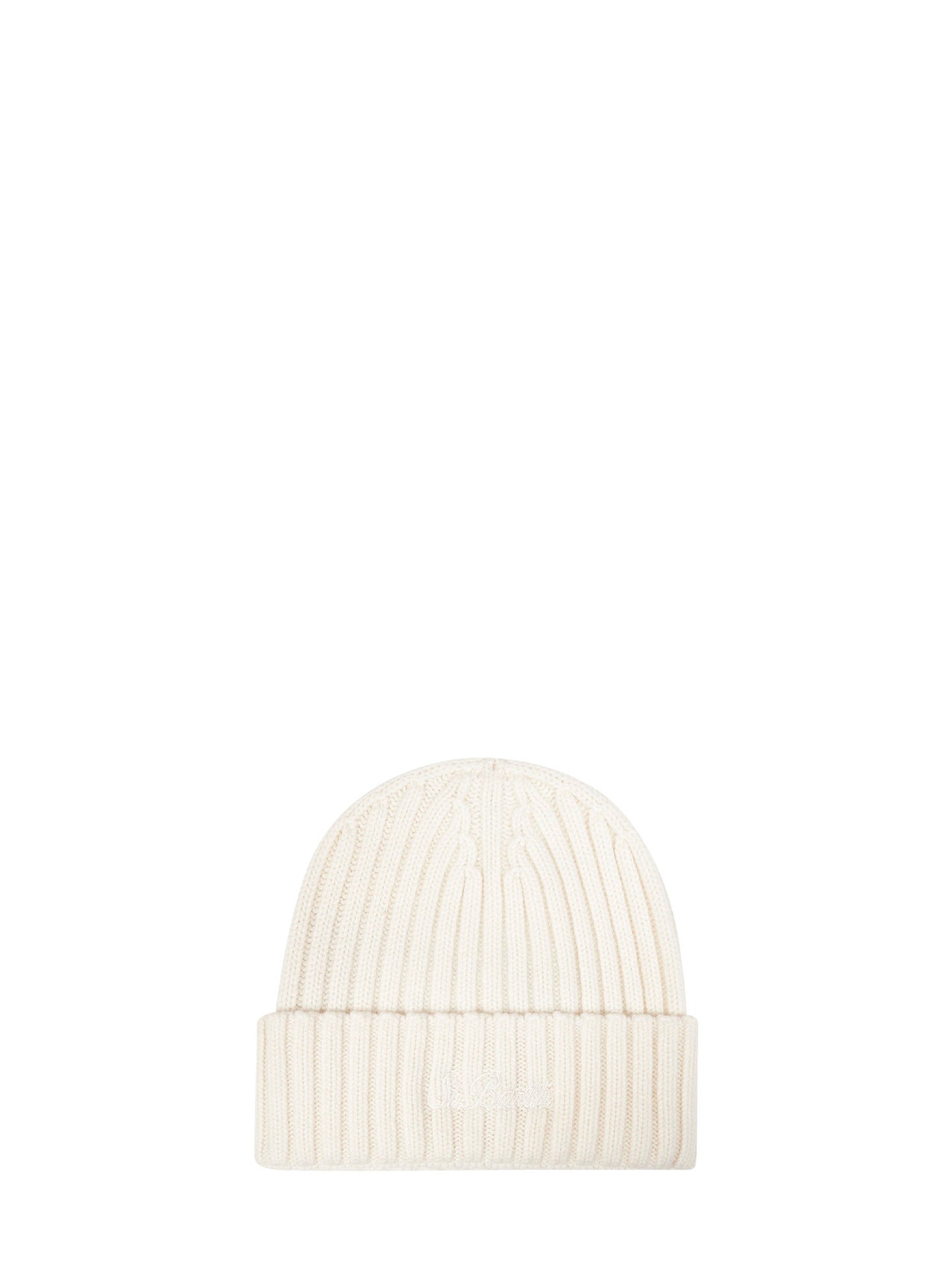 Off-white ribbed wool Wengen beanie