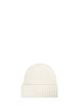 Off-white ribbed wool Wengen beanie