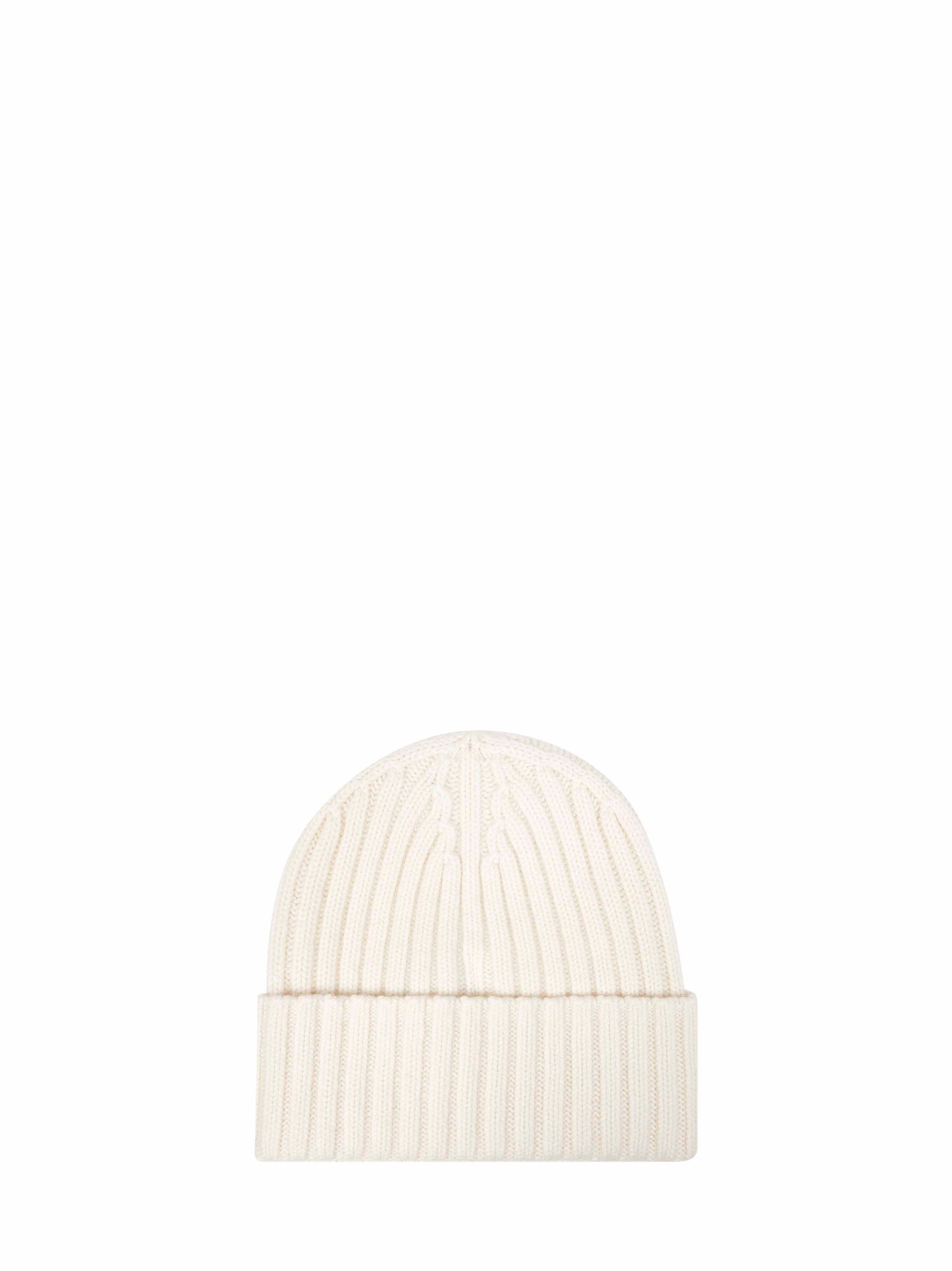 Off-white ribbed wool Wengen beanie