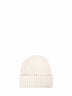 Off-white ribbed wool Wengen beanie