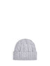Grey cable-knit wool Cannon beanie
