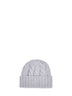 Grey cable-knit wool Cannon beanie