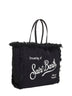 Black Vanity Wool Rib handbag