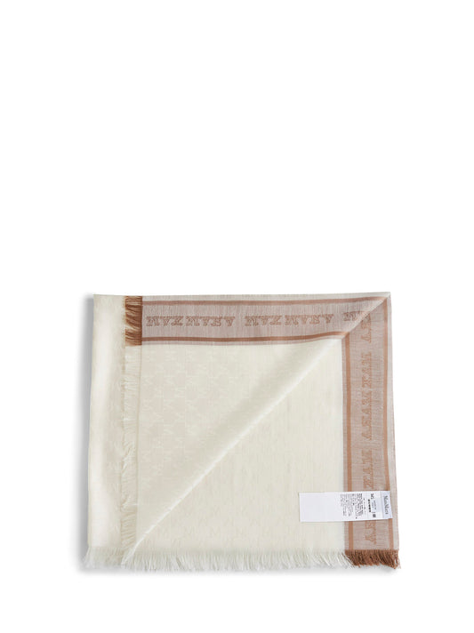 Ivory silk and cashmere blend MADRE stole