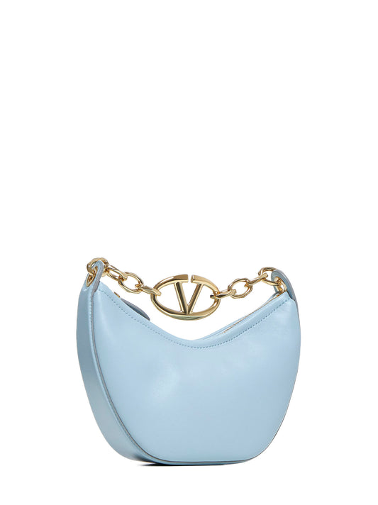 VLogo Moon small leather bag