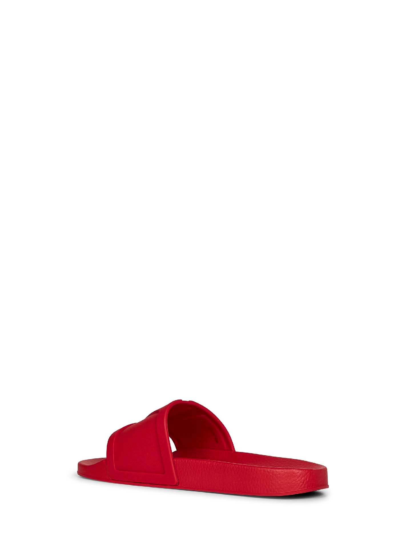 Red rubber Coolside slider sandals