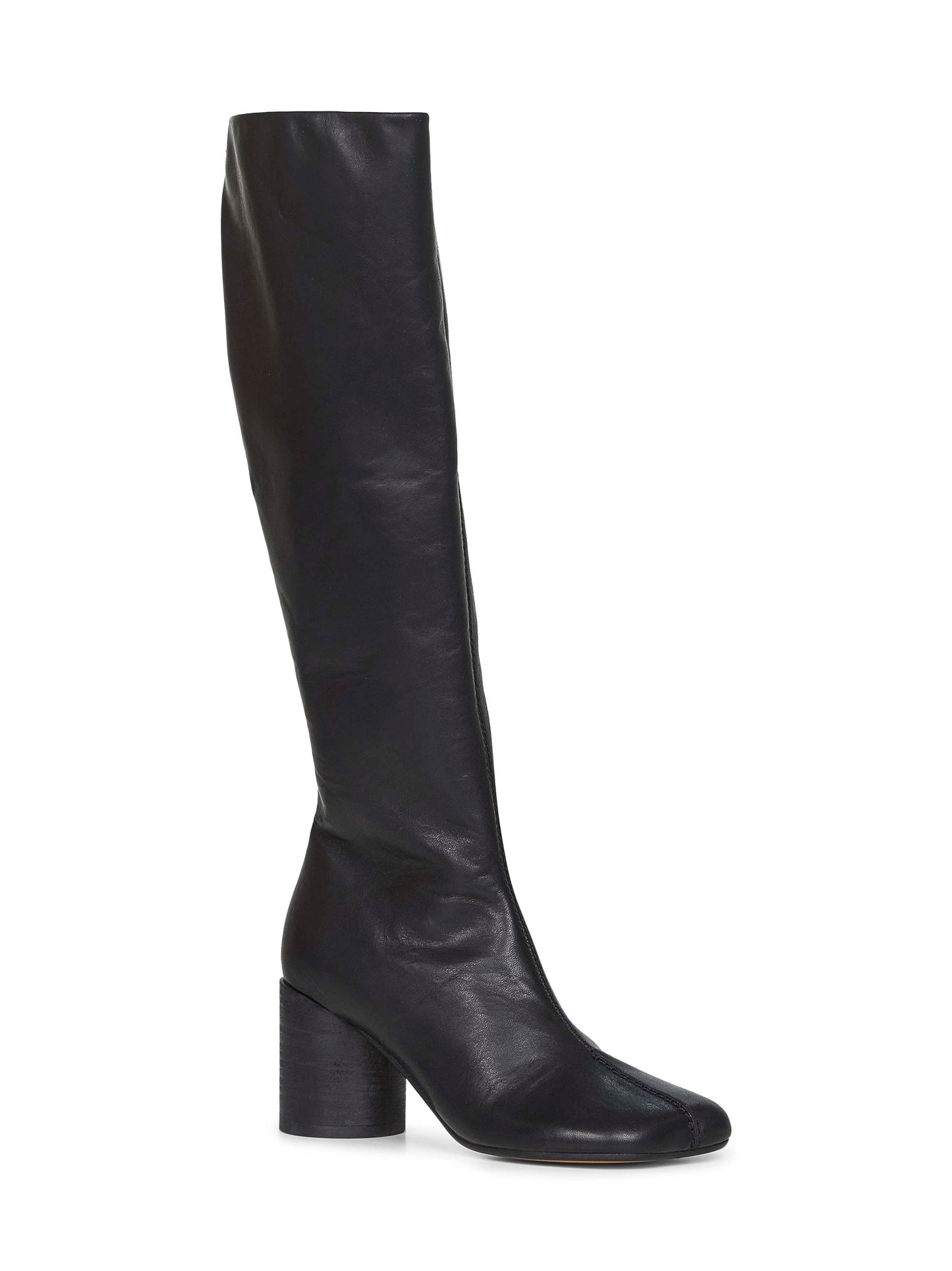 Black leather Anatomic Stitch boots