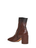 Brown gradien-effect leather anatomic ankle boots