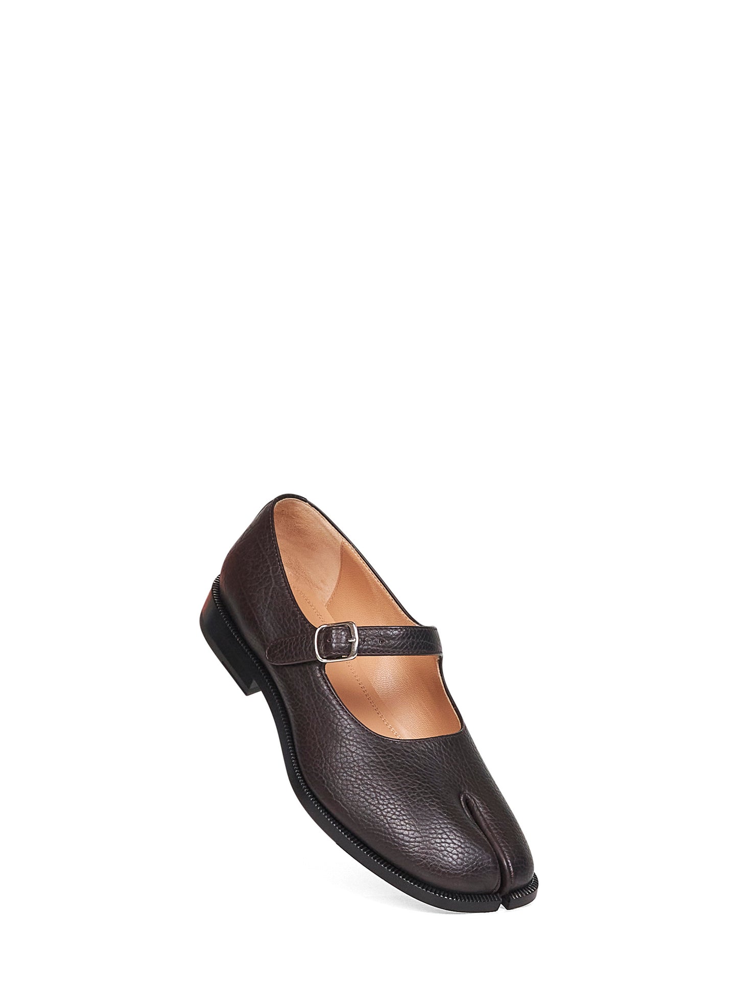 Mary-Jane Tabi in pelle bordeaux