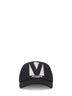 Black cotton Chez Valentino baseball cap