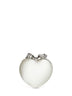 Cream Pearl Heart clutch bag