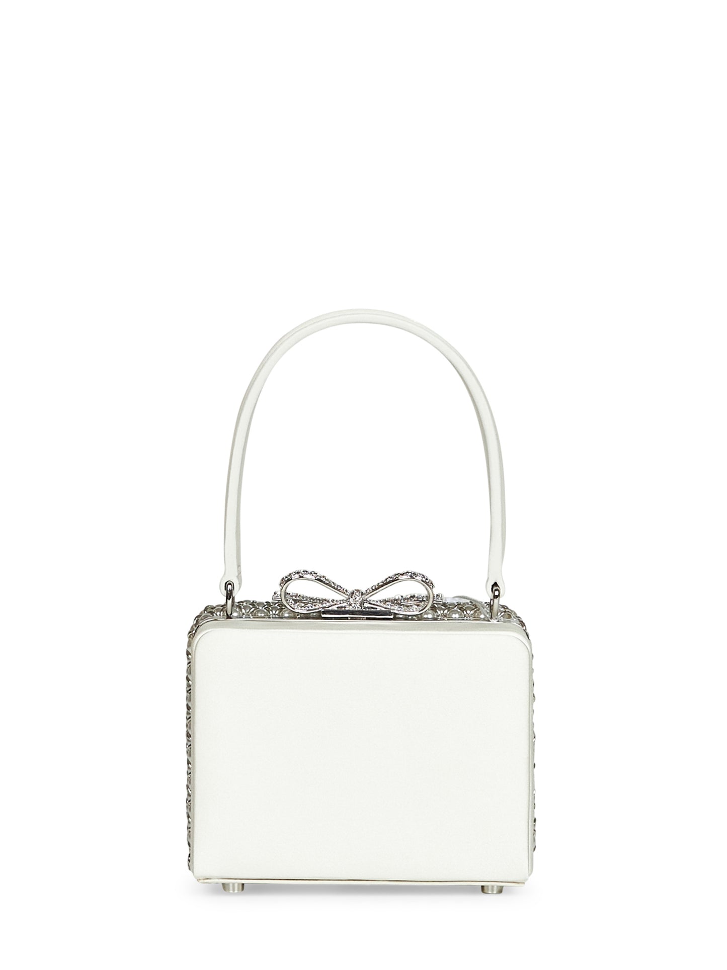 Cream Pearl Embellished micro handbag