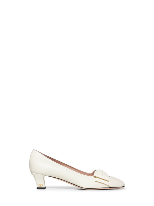 Décolleté Bowow in capretto avorio